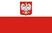 Flagge Polen mit Staatswappen